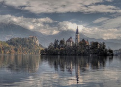 Słowenia, Bled, Jezioro, Wyspa, Kościół
