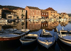 Panorama, Hvar, Morze, Marina, Łódki, Jachty