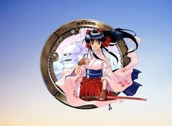 Sakura Wars, czarne włosy, miecz