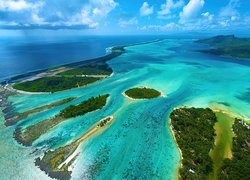 Polinezja Francuska, Bora-Bora, Wyspy, Ocean, Spokojny, Koralowy, Atol