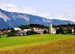 Miasteczko, Góry, Łąka, Austria