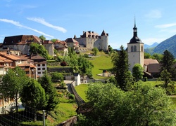 Zamek Gruyères, Miasto Gruyères, Kanton Fryburg, Szwajcaria