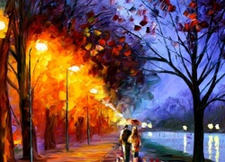 Leonid, Afremov, Spacer, W Deszczu