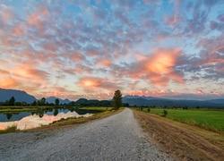 Droga, Jezioro, Chmury