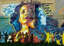 Teksas, San, Antonio, Ulica, Artystów, Graffiti