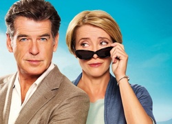 Emma Thompson,  Pierce Brosnan,  Pierce Brosnan, Para, Okulary, Spojrzenie