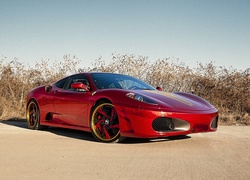 Ferrari, F430, Parking, Trawy