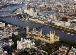 Anglia, Londyn, Mosty, Rzeka Tamiza, Z lotu ptaka