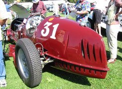 Alfa Romeo,tył samochodu , kierownica , koło