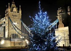 Tower Bridge, Choinka, Londyn