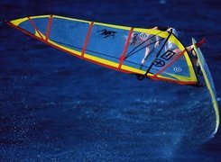 Windsurfing,żagiel, morze , fala