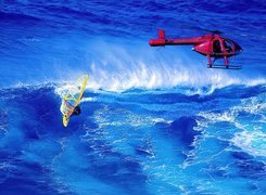 Windsurfing,helikopter