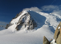 Mont Blanc, Śnieg, Szczyt