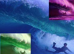 Windsurfing,pod falą