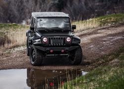 Jeep, Droga, Kałuża