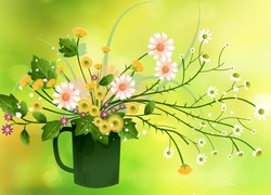 Bukiet, Kwiatów, Grafika