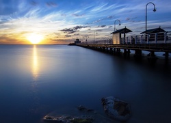 Most, Morze, Zachód Słońca, Melbourne, Australia
