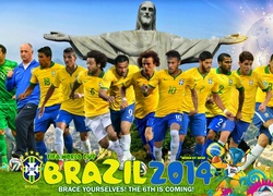 Piłkarze, Plakat, Mistrzostwa, Świata, 2014, Brazylia