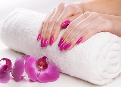 Storczyki, Manicure, Ręce