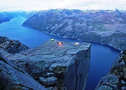 Norwegia, Klif Preikestolen, Fiord Lysefjorden,  Góry