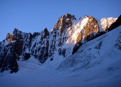 Góry, Ośnieżony, Szczyt, Światło, Cień, Aiguille de Triolet, W Masywie, Mont Blanc