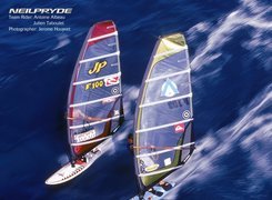 Windsurfing, deska, żagiel, morze