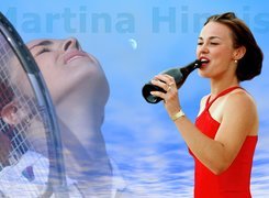 Tennis,Martina Hingis, szampan