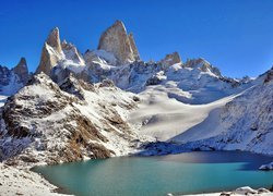 Góra, Fitz Roy, Patagonia, Staw