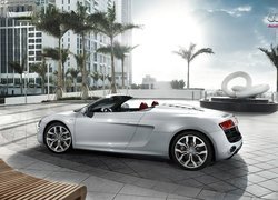 srebrne, Audi R8, cabriolet