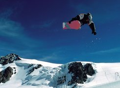 Snowbording,deska ,śnieg, zima , wyciąg