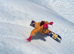 Snowbording,deska ,śnieg, zima