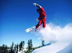 Snowbording,deska ,śnieg, zima