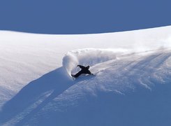 Snowbording,deska, snowboardzista, śnieg