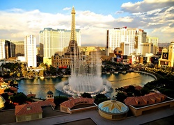 Las Vegas, Panorama, Miasta, Fontanna