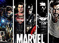Marvel, Bohaterzy, Heroes, Iron Man, Superman, Kapitan Ameryka, Punisher, X Men, Wolverine