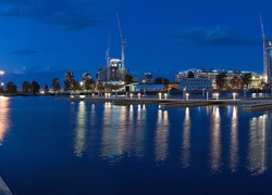 Melbourne, Nabrzeże, Miasto nocą, Australia