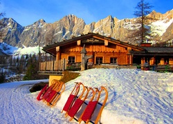 Austria, Hotel, Brand Alm, Góry, Zima