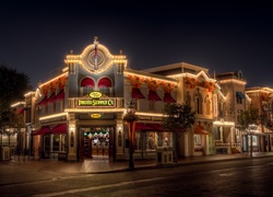 Miasto nocą, Disneyland, Kalifornia, USA