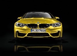 Złote, BMW M4, przód, lampy, ringi