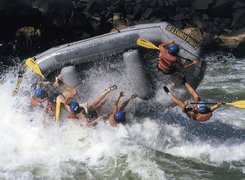 Rafting,spływ, rzeka, wiosła