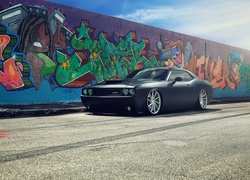 Dodge, Challenger, Mur, Graffiti