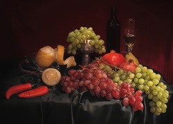 Owoce, Winogrona, Granaty