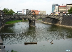 Czechy, Plzeń, Panorama, Most, Rzeka