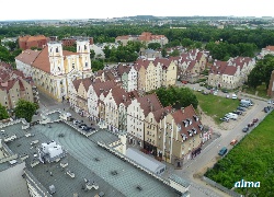 Polska, Głogów, Budynki, Panorama, Miasta