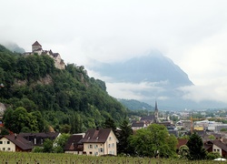 Liechtenstein, Vaduz, Miasto, Góry, Las