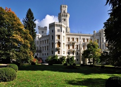 Zamek Hluboka, Miasto Hluboka, Czechy, Park, Drzewa