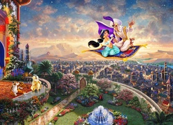 Aladyn, Aladdin, Disney, Thomas Kinkade