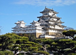 Zamek Himeji, Zamek Białej Czapli, Japonia, Sosny