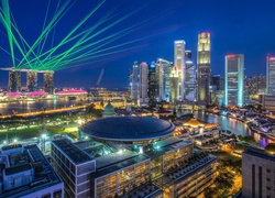 Singapur, Miasta nocą