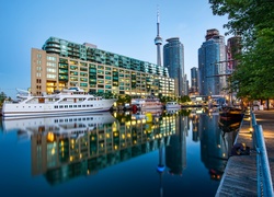 Toronto, Zdjęcie miasta, Port, Jacht, Rzeka